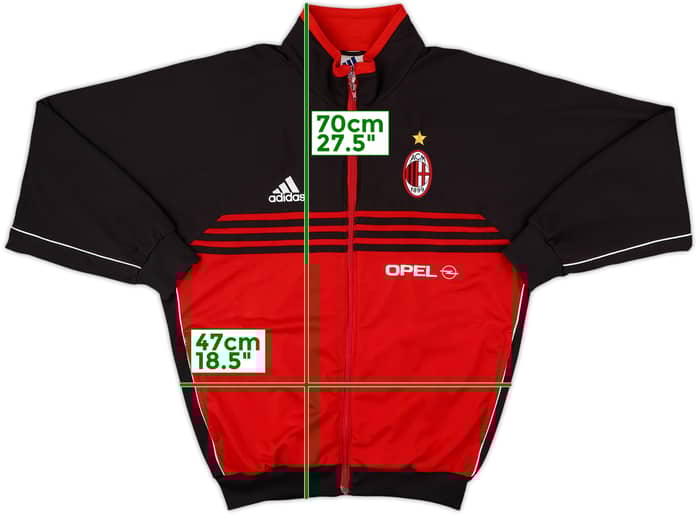 2000-01 AC Milan adidas Track Jacket - 8/10 - (M)
