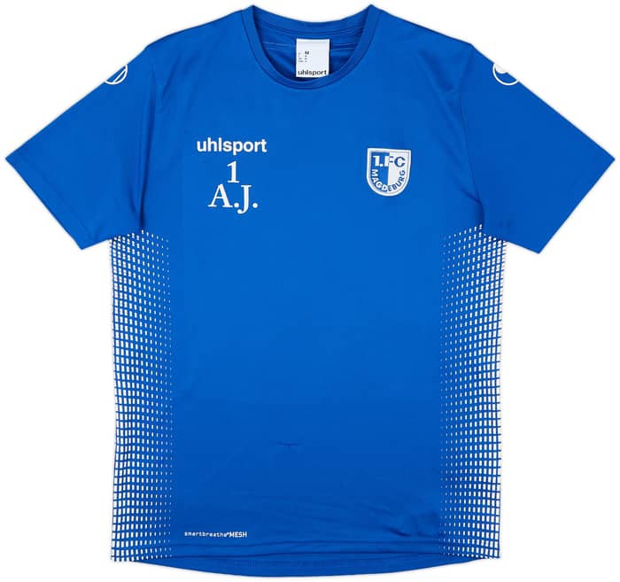 2019-20 Magdeburg Uhlsport Player Issue Training Shirt A.J #1 - 9/10 - (M)