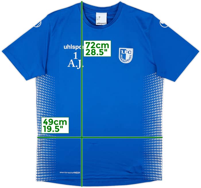 2019-20 Magdeburg Uhlsport Player Issue Training Shirt A.J #1 - 9/10 - (M)