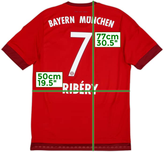 2015-16 Bayern Munich Home Shirt Ribery #7 - 10/10 - (M)