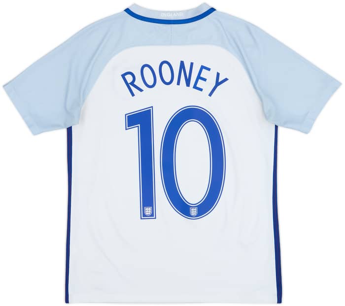 2016-17 England Home Shirt Rooney #10 - 7/10 - (XL.Boys)