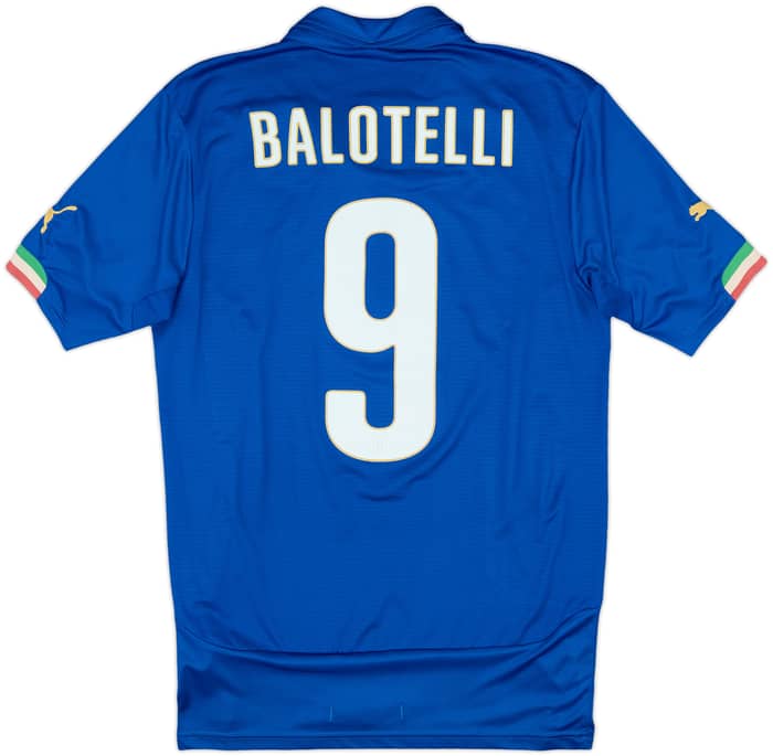 2014-15 Italy Home Shirt Balotelli #9 - 8/10 - (S)