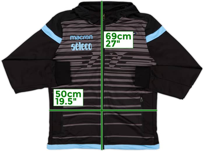 2016-17 Lazio Macron Hooded Track Jacket - 9/10 - (M)