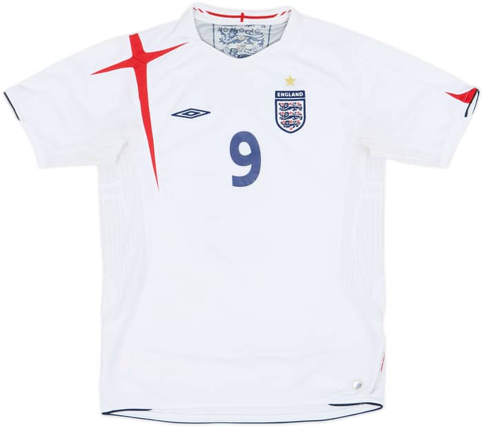 2005-07 England Home Shirt Rooney #9 - 6/10 - (XL.Boys)
