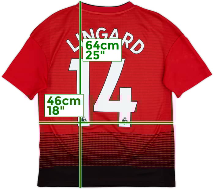 2018-19 Manchester United Home Shirt Lingard #14 - 9/10 - (L.Boys)