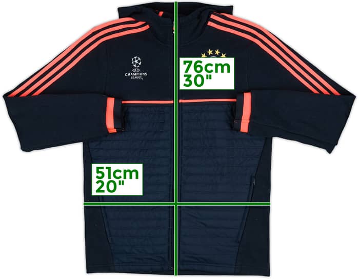 2015-16 Bayern Munich adidas Hooded Track Jacket - 8/10 - (M)