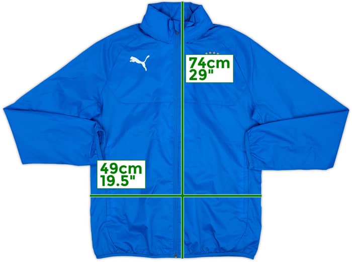 2019-20 Italy Puma Hooded Rain Jacket - 8/10 - (XL.Boys)