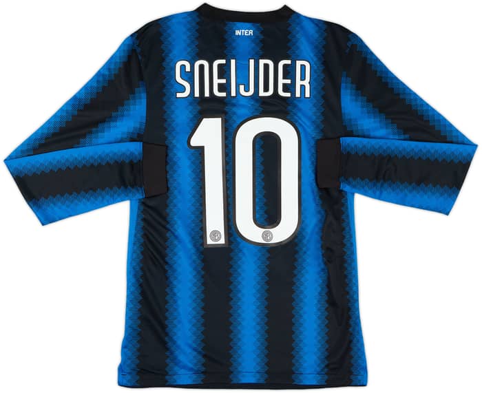 2010-11 Inter Milan Home L/S Shirt Sneijder #10 - 8/10 - (S)