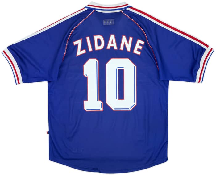 1998-00 France Home Shirt Zidane #10 - 8/10 - (L)