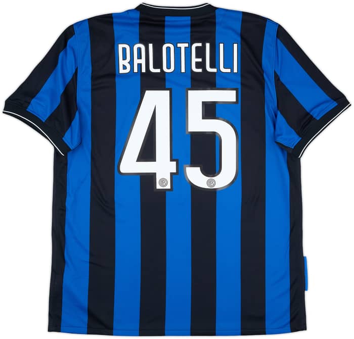 2009-10 Inter Milan Home Shirt Balotelli #45 (XL)