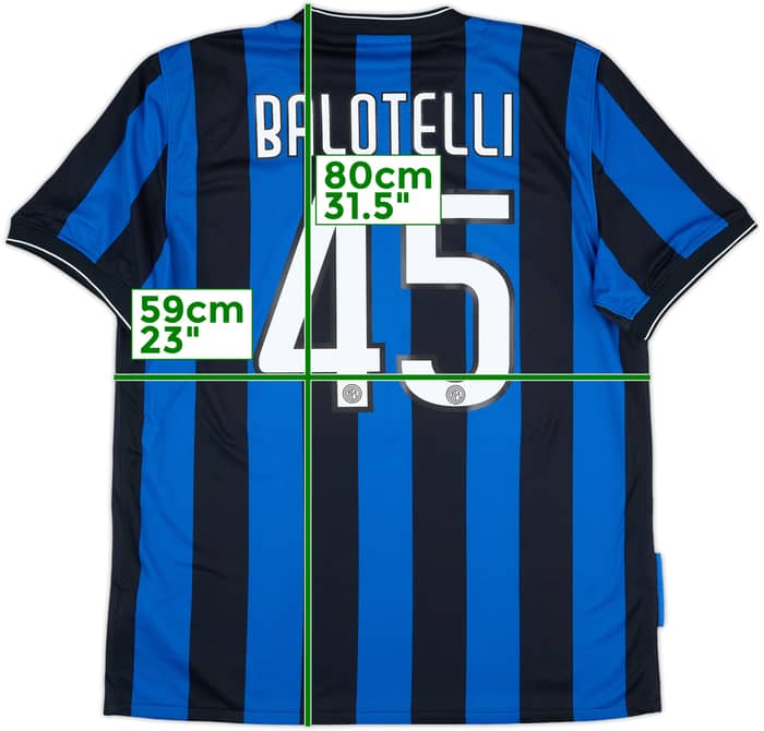 2009-10 Inter Milan Home Shirt Balotelli #45 (XL)