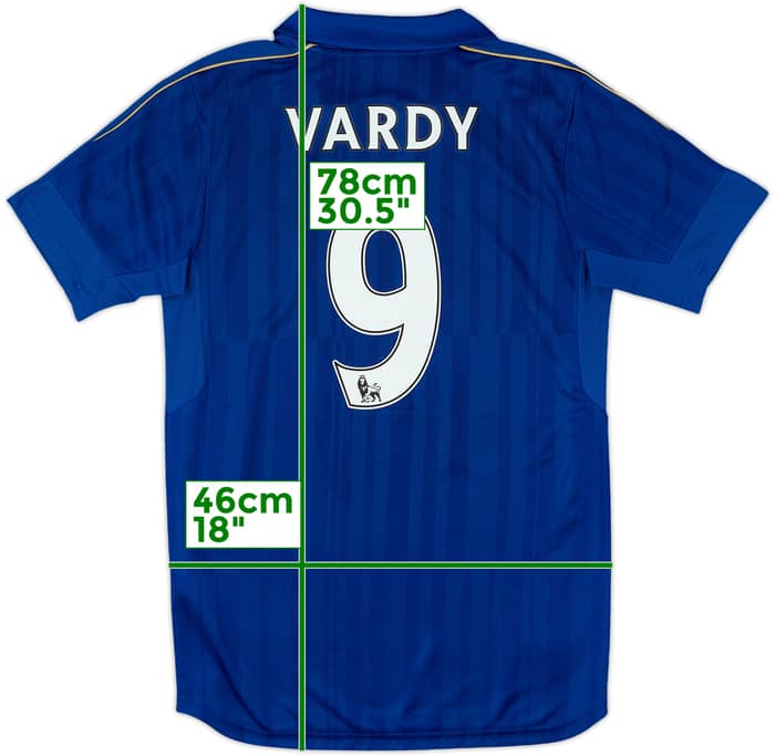 2016-17 Leicester Home Shirt Vardy #9 - 9/10 - (S)