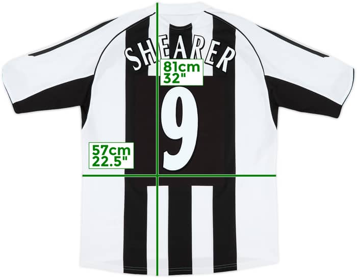 2005-07 Newcastle Home Shirt Shearer #9 - 8/10 - (L)