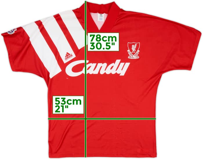 1991-92 Liverpool Home Shirt - 6/10 - (L)