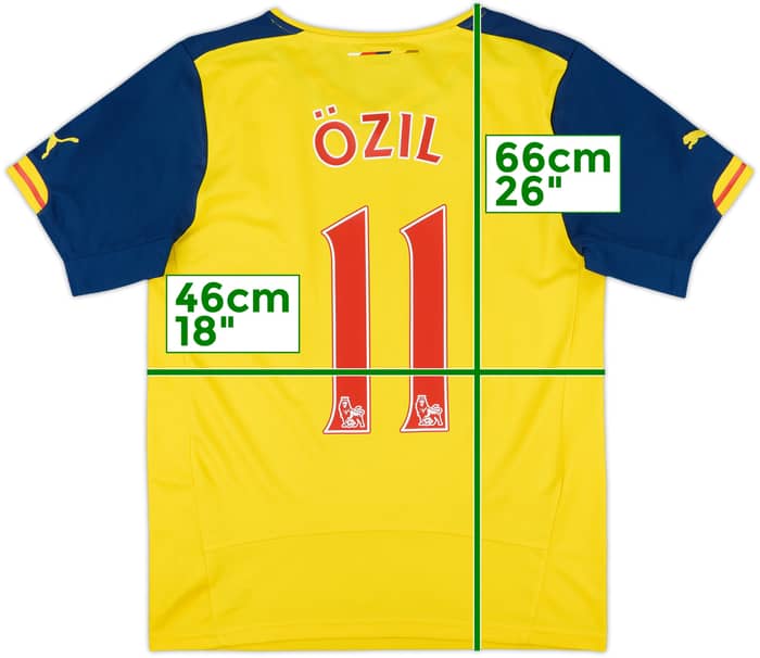 2014-15 Arsenal Away Shirt Ozil #11 - 7/10 - (XS)