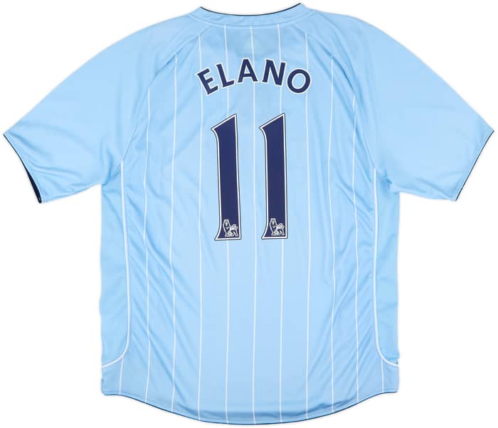 2007-08 Manchester City Home Shirt Elano #11 - 9/10 - (XL)