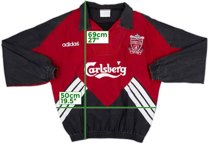 1993-95 Liverpool adidas Drill Top - 8/10 - (M)