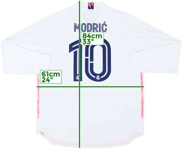 2020-21 Real Madrid Authentic Home L/S Shirt Modric #10 (XL)