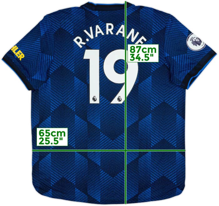 2021-22 Manchester United Authentic Third Shirt R.Varane #19 - 10/10 - (XXL)