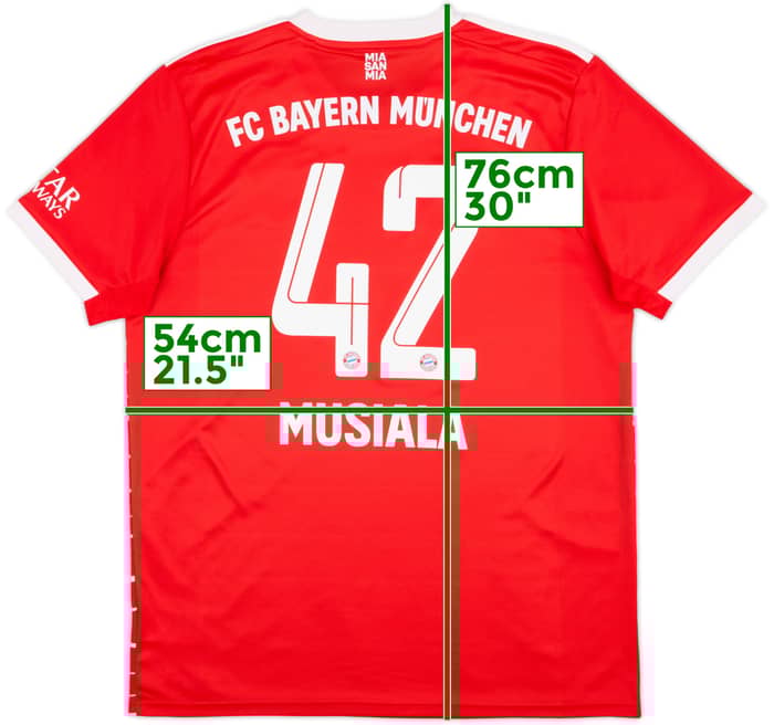 2022-23 Bayern Munich Home Shirt Musiala #42 - 9/10 - (L)