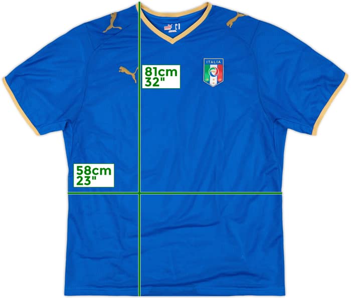 2007-08 Italy Home Shirt - 8/10 - (XL)