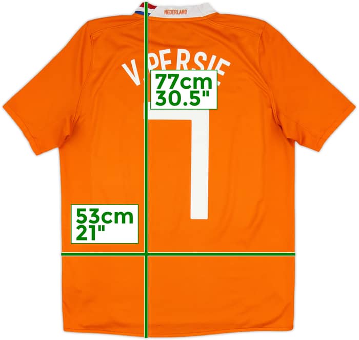 2008-10 Netherlands Home Shirt V.Persie #7 - 6/10 - (M)