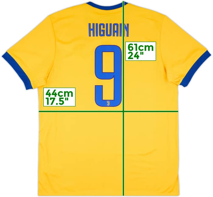 2017-18 Juventus Away Shirt Higuain #9 - 8/10 - (XL)