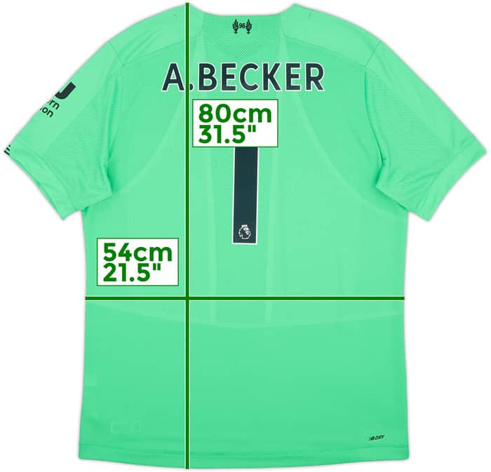 2019-20 Liverpool GK S/S Shirt A.Becker #1 - 9/10 - (L)