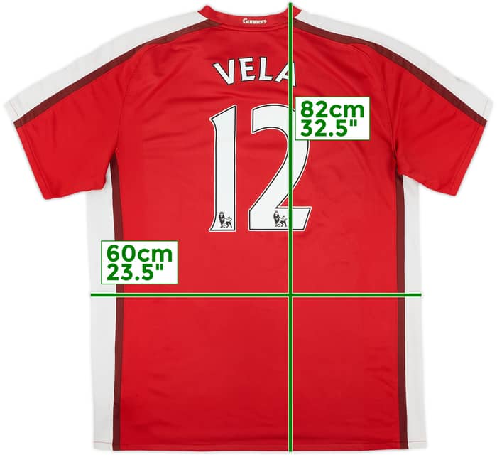 2008-10 Arsenal Home Shirt Vela #12 - 5/10 - (XL)