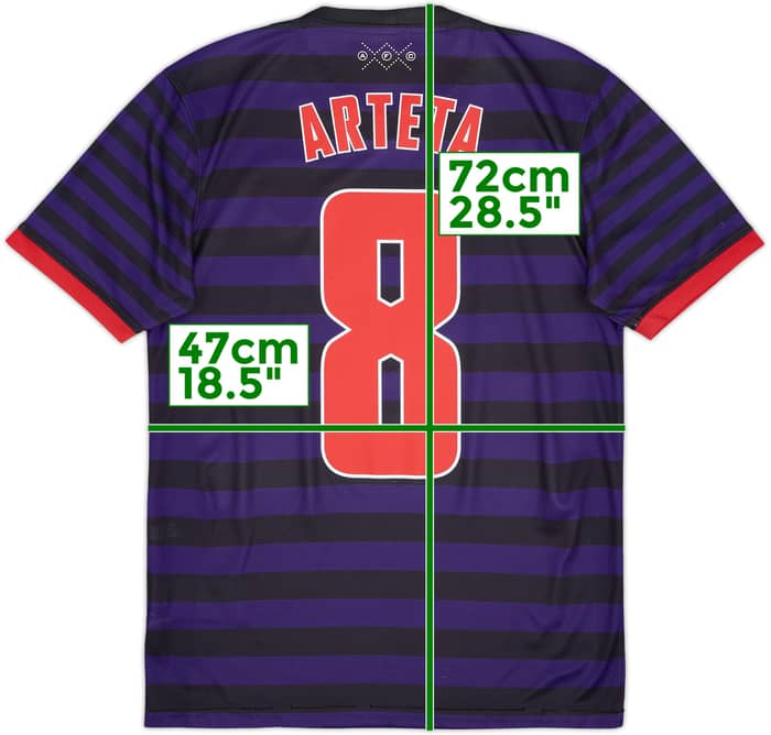 2012-13 Arsenal Away Shirt Arteta #8 - 8/10 - (S)
