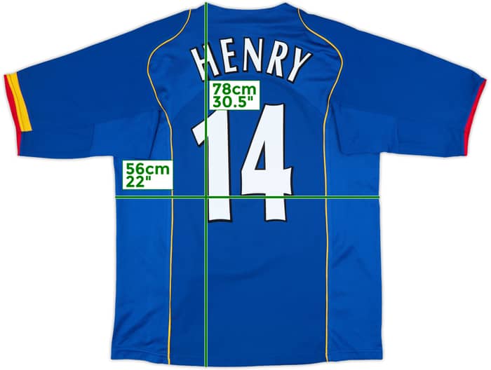 2004-06 Arsenal Away Shirt Henry #14 - 8/10 - (L)