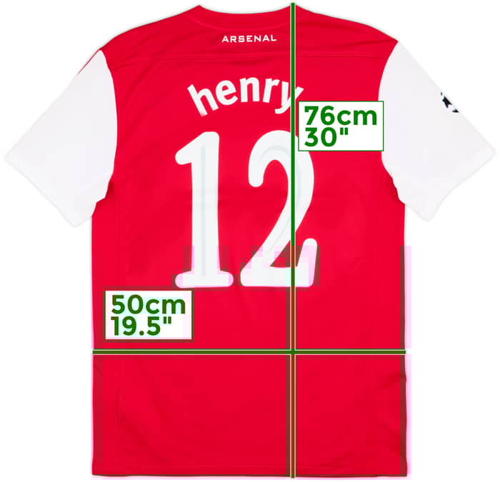 2011-12 Arsenal Home Shirt Henry #12 - 6/10 - (M)