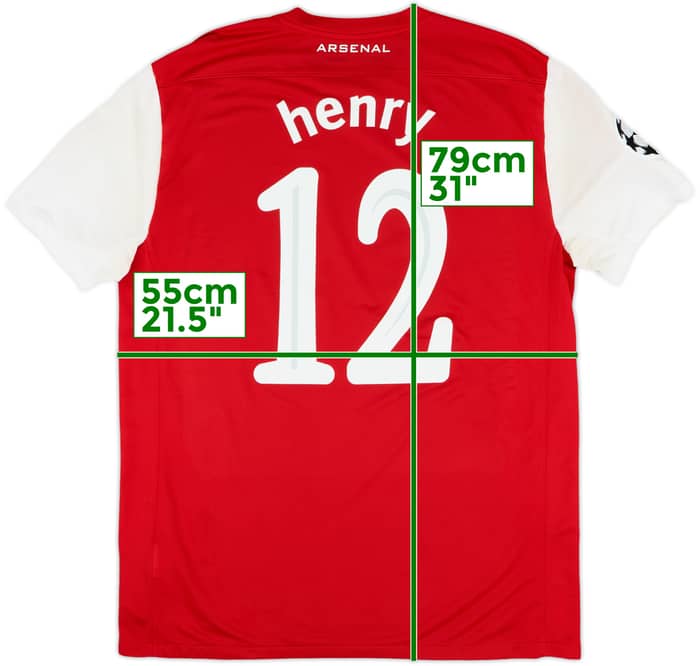 2011-12 Arsenal Home Shirt Henry #12 - 7/10 - (L)