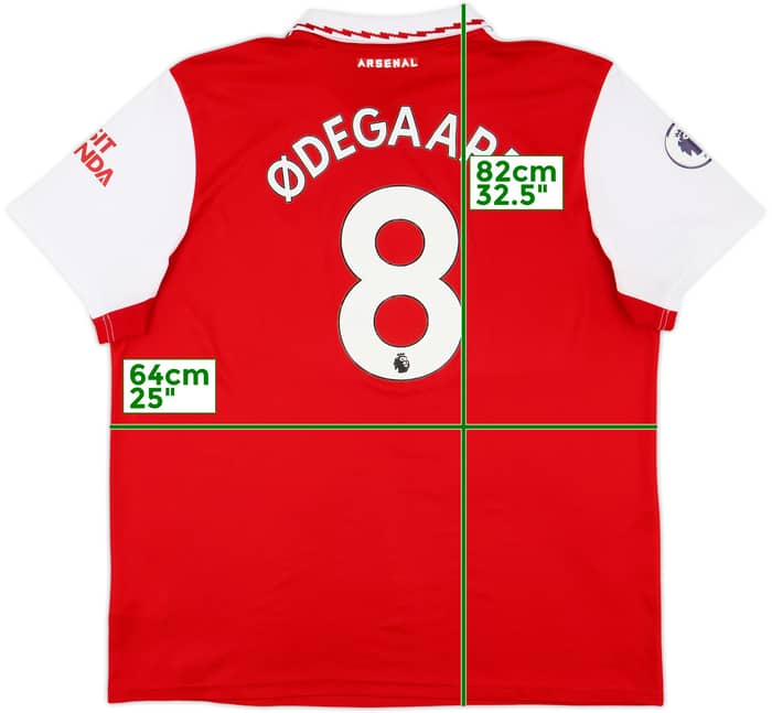 2022-23 Arsenal Home Shirt Odegaard #8 - 8/10 - (XXL)