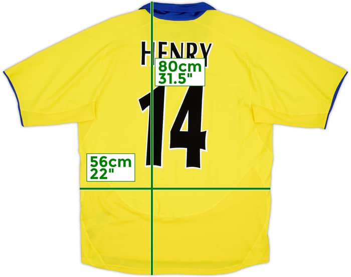 2003-05 Arsenal Away Shirt Henry #14 - 8/10 - (L)