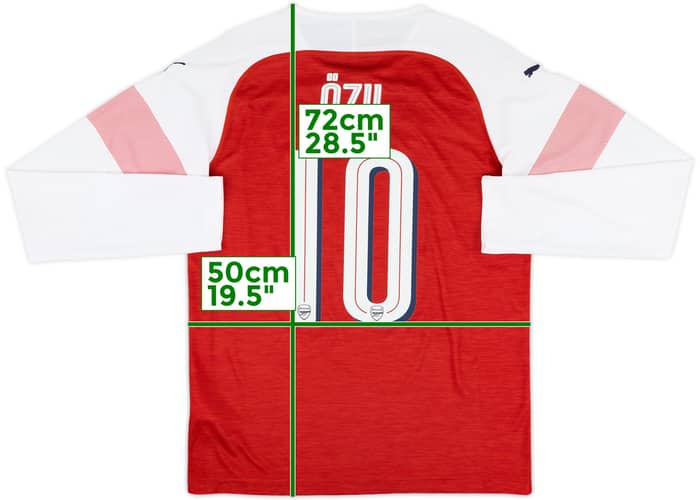 2018-19 Arsenal Home L/S Shirt Ozil #10 - 10/10 - (M)