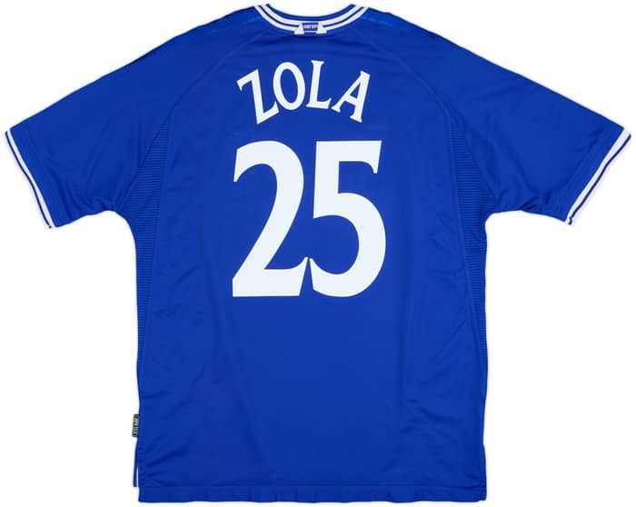 1999-01 Chelsea Home Shirt Zola #25 - 9/10 - (XL)