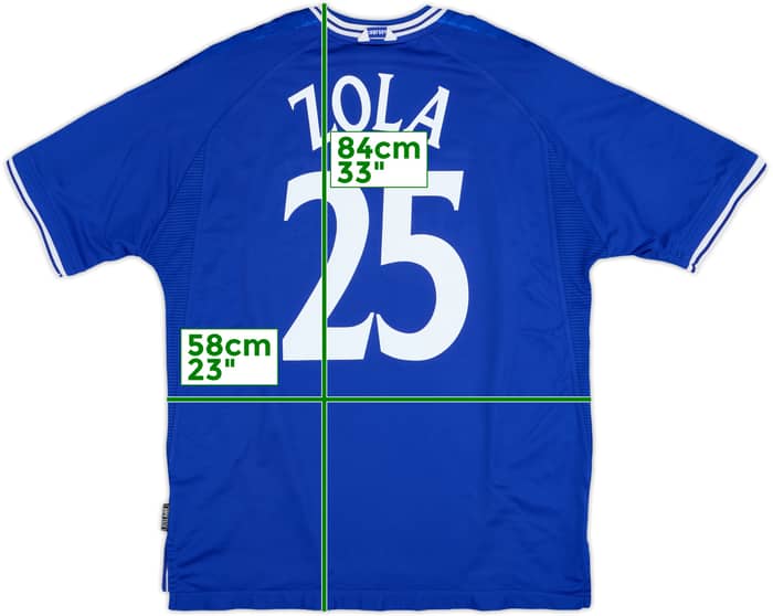 1999-01 Chelsea Home Shirt Zola #25 - 9/10 - (XL)