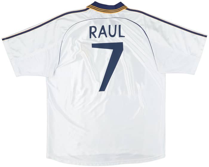 1998-00 Real Madrid Home Shirt Raul #7 - 8/10 - (XXL)