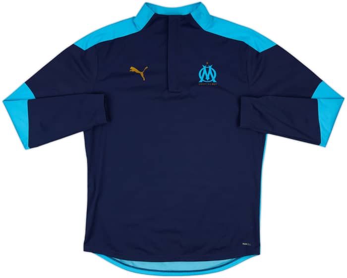 2020-21 Olympique Marseille Puma 1/4 Zip Drill Top - 8/10 - (XL)