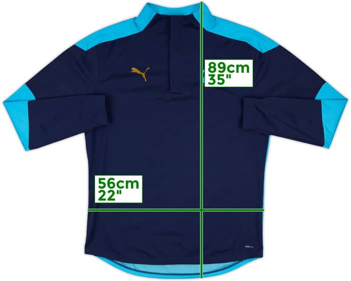 2020-21 Olympique Marseille Puma 1/4 Zip Drill Top - 8/10 - (XL)