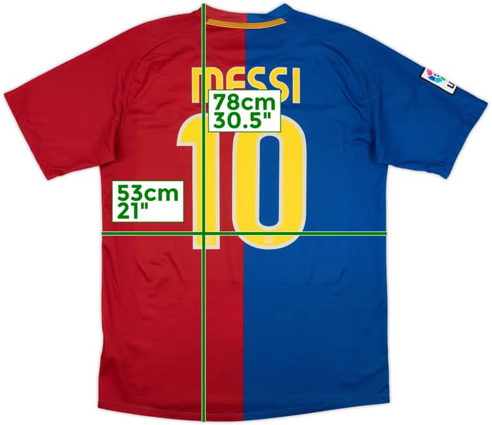 2008-09 Barcelona Home Shirt Messi #10 - 6/10 - (M)