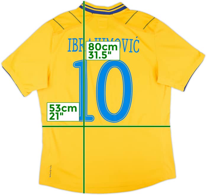 2012-13 Sweden Home Shirt Ibrahimovic #10 - 6/10 - (L)