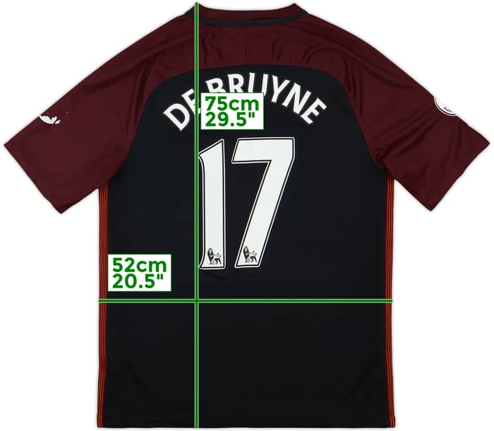 2016-17 Manchester City Away Shirt De Bruyne #17 - 6/10 - (L)