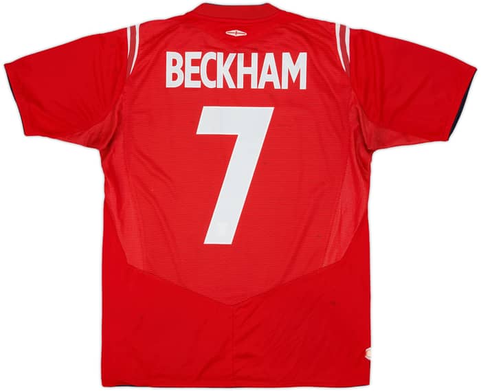 2004-06 England Away Shirt Beckham #7 - 7/10 - (M)