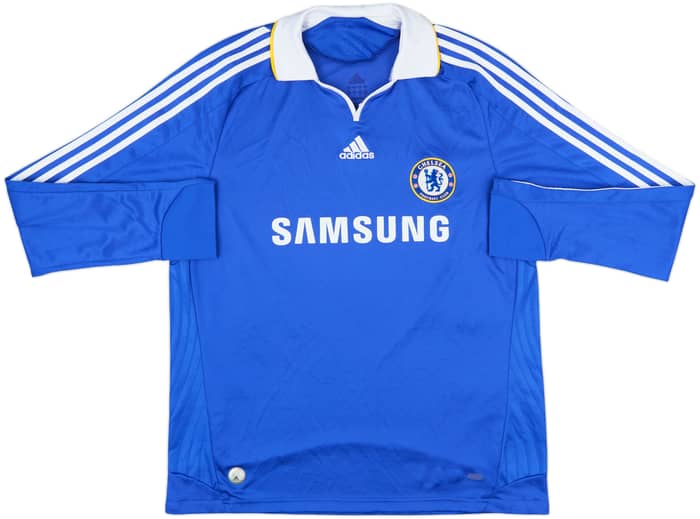 2008-09 Chelsea Home L/S Shirt Drogba #11 - 8/10 - (L)