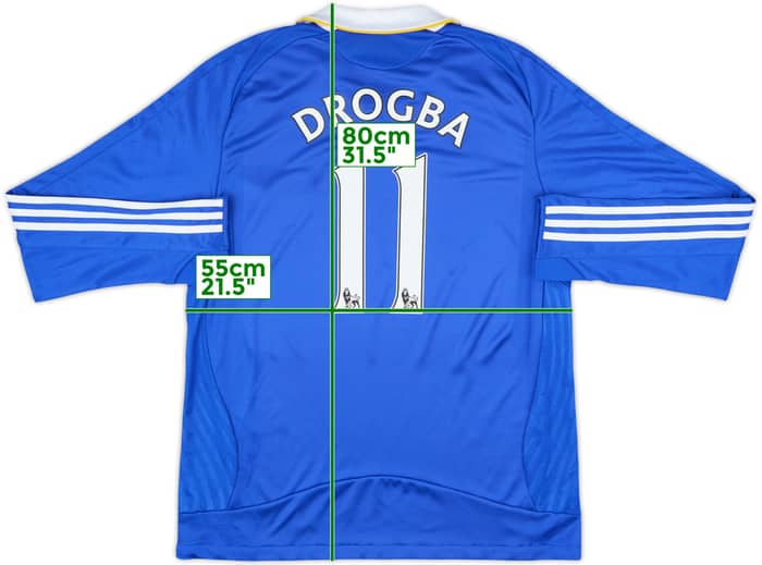 2008-09 Chelsea Home L/S Shirt Drogba #11 - 8/10 - (L)
