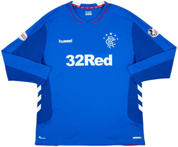 2018-19 Rangers Home L/S Shirt Lafferty #11 - 10/10 - (4XL)