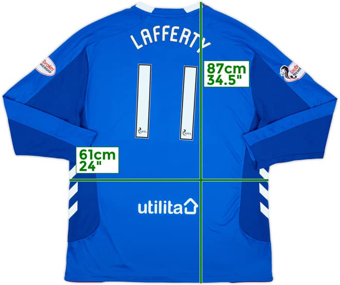 2018-19 Rangers Home L/S Shirt Lafferty #11 - 10/10 - (4XL)