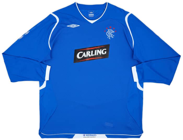 2008-09 Rangers Home L/S Shirt Lafferty #27 - 7/10 - (XXL)